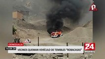 Cieneguilla: vecinos queman vehículo de temibles 