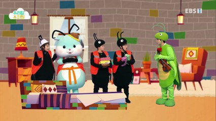 생방송 우리집 유치원 - 종이 벽돌 블록으로 지은 베짱이 집_#002