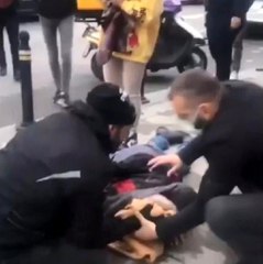 KAĞITHANE'DE MOTOSİKLET KAZASI 1 YARALI