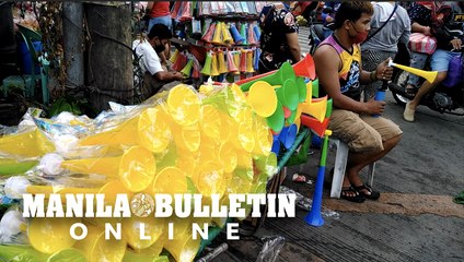 Vendors in Davao City offer horns for merrymaking to welcome the New Year
