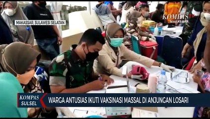 Download Video: Warga Antusias Ikuti Vaksinasi Massal Di Anjungan Losari