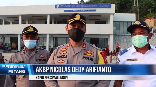 Pastikan Ops Lilin Toba 2021 Lancar, Kapolres Simalungun Cek Pos PAM Nataru di Pelabuhan Penyeberangan Tiga Ras