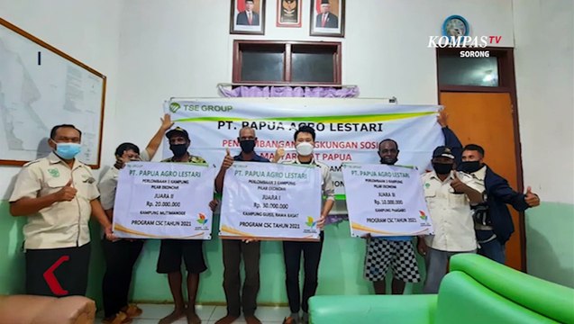 PT Papua Agro Lestari Berikan Hadiah Bagi Pemenang Lomba Pembangunan Kampung Baru Di Merauke
