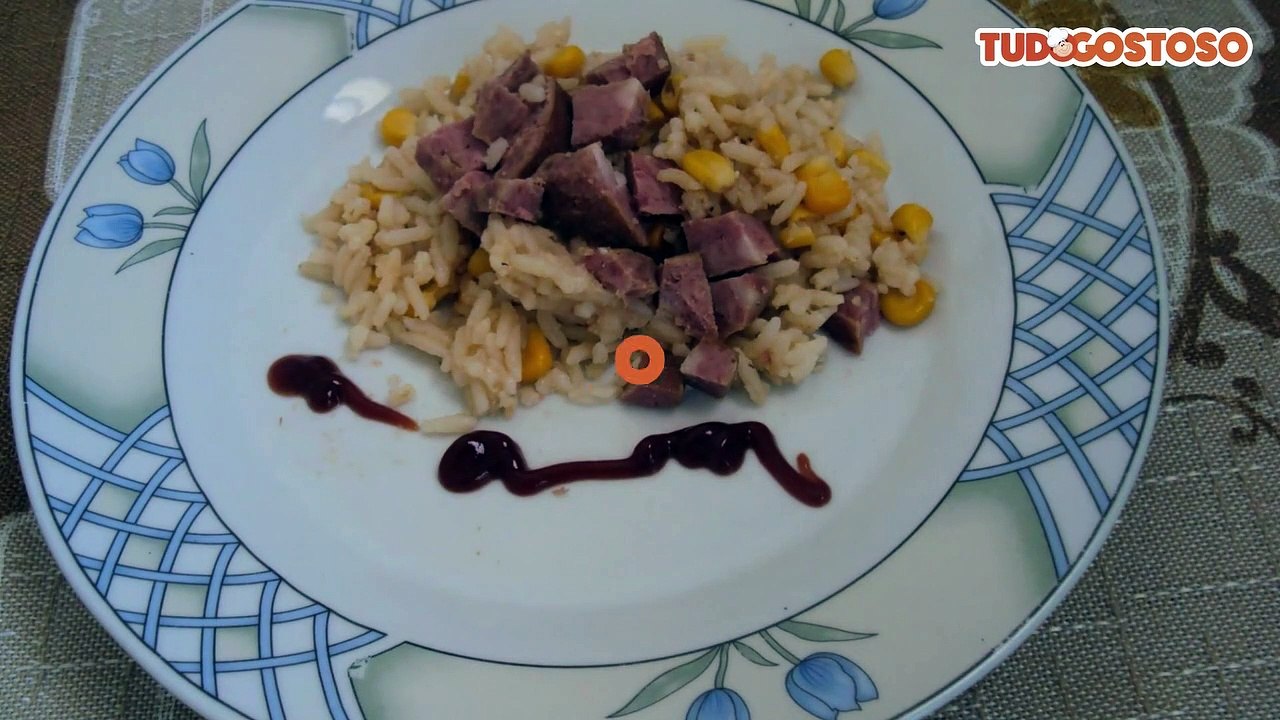 Arroz com calabresa