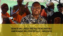 Senate will pass the political parties amendment bill peacefully – Madzayo