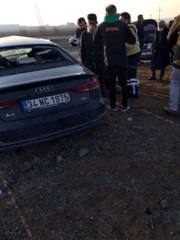 Diyarbakır'da arkadan çarpan otomobil savruldu