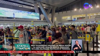 Mga pasaherong hahabol sa media noche sa kanilang mga probinsya... | SONA