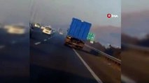 Bu ne sorumsuzluk? Seyir halindeyken trafik güvenliğini böyle tehlikeye attı