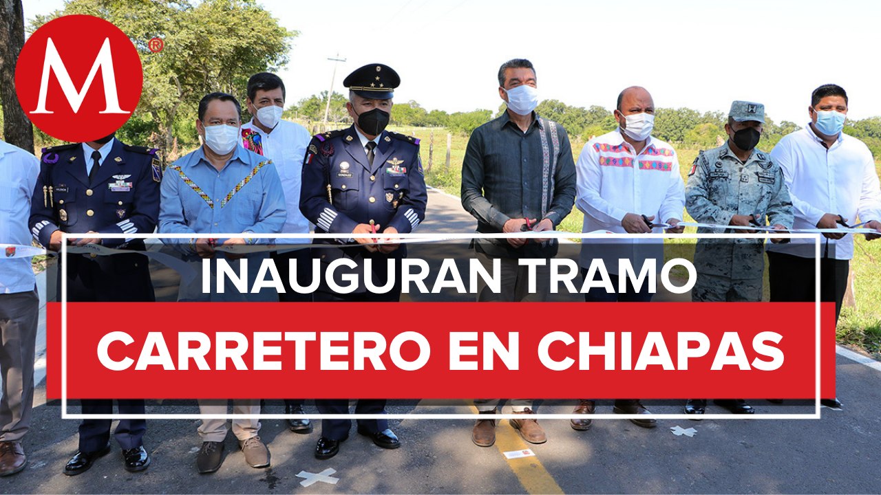 Rutilio Escandón inaugura tramo carretero hacia zona militar de Chiapas