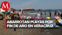Turistas abarrotan playas de Veracruz para recibir el año nuevo
