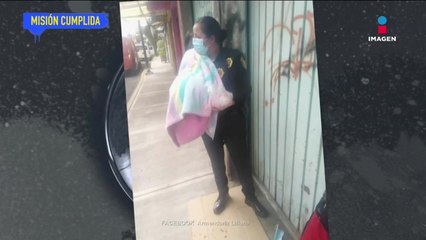 Descargar video: Mujer en situación de calle dio a luz ayudada por dos policías