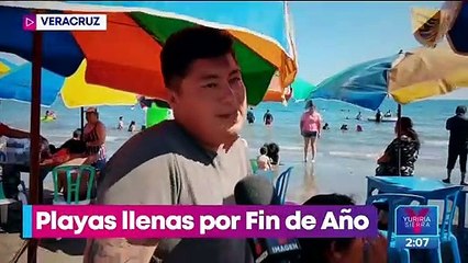 ¡Abarrotadas! Así lucen las playas mexicanas por el año nuevo