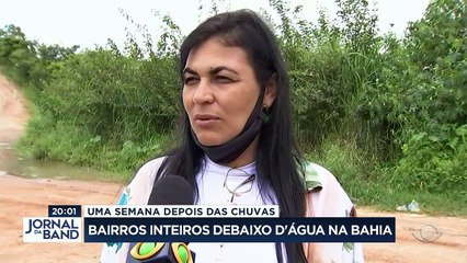 Uma semana depois das chuvas, bairros inteiros continuam debaixo d'água no Sul da Bahia.