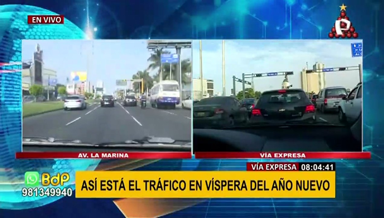 ¿Cómo luce el tráfico en las vísperas de Año Nuevo?