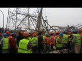 اللحظات الأولى لحادث سقوط برج كهرباء أوسيم