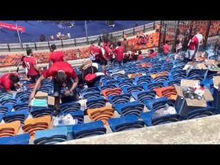 بعد شكر الرئيس.. منظفو الاستاد: هانعملها تاني بعد مباراة الكونغو