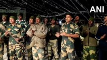 BSF jawans celebrate on eve of New Year 2022 in Poonch of Jammu and Kashmir