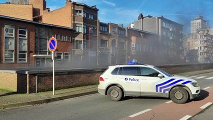 Incendie voiture sous-terrain Charleroi
