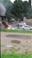 Tuzla'da park halindeki otomobil alev alev yandı