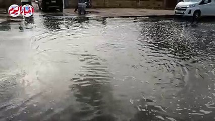 غرق بعض الشوارع  بالغردقة