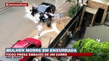 MULHER MORRE EM ENXURRADAVítima foi arrastada e ficou presa em roda de carro, veja a tentativa dramática do resgateMais detalhes em: www.band.com.br/brasilurgente