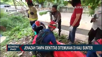 Petugas Damkar Pulogadung Evakuasi Jenazah Pria Tanpa Identitas di Aliran Anak Kali Sunter
