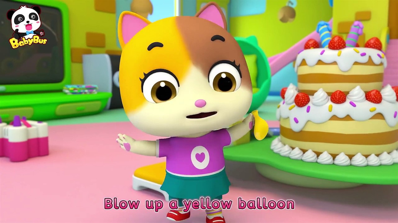 Surprise Balloon Song | Colors Song | Kitten Family | Kids Cartoon | Nursery Rhymes | BabyBus
