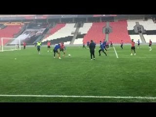 تمرين كرة يد للاعبي الأهلي استعدادا للزمالك