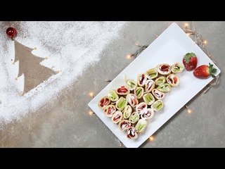 طريقة عمل كريب الفواكه على شكل شجرة في رأس السنة
