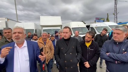 TIR şoförleri zam eylemi yaptı