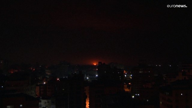 الطيران الحربي الإسرائيلي يقصف مواقع لحماس في قطاع غزة