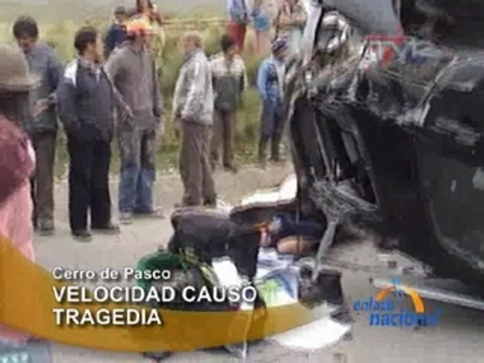 VELOCIDAD CAUSÓ TRAGEDIA - PASCO