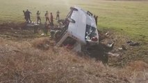 Amasya’da minibüs devrildi: Çok sayıda yaralı var