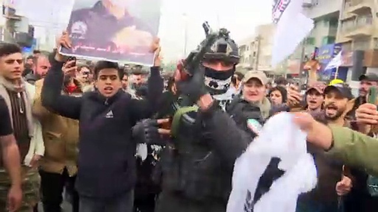 1. Jahrestag des US-Drohnenangriffs: Anti-amerikanische Demonstration in Bagdad