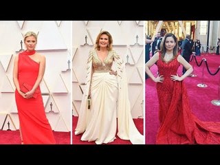 الأحمر يسيطر على إطلالات الفنانات في أوسكار