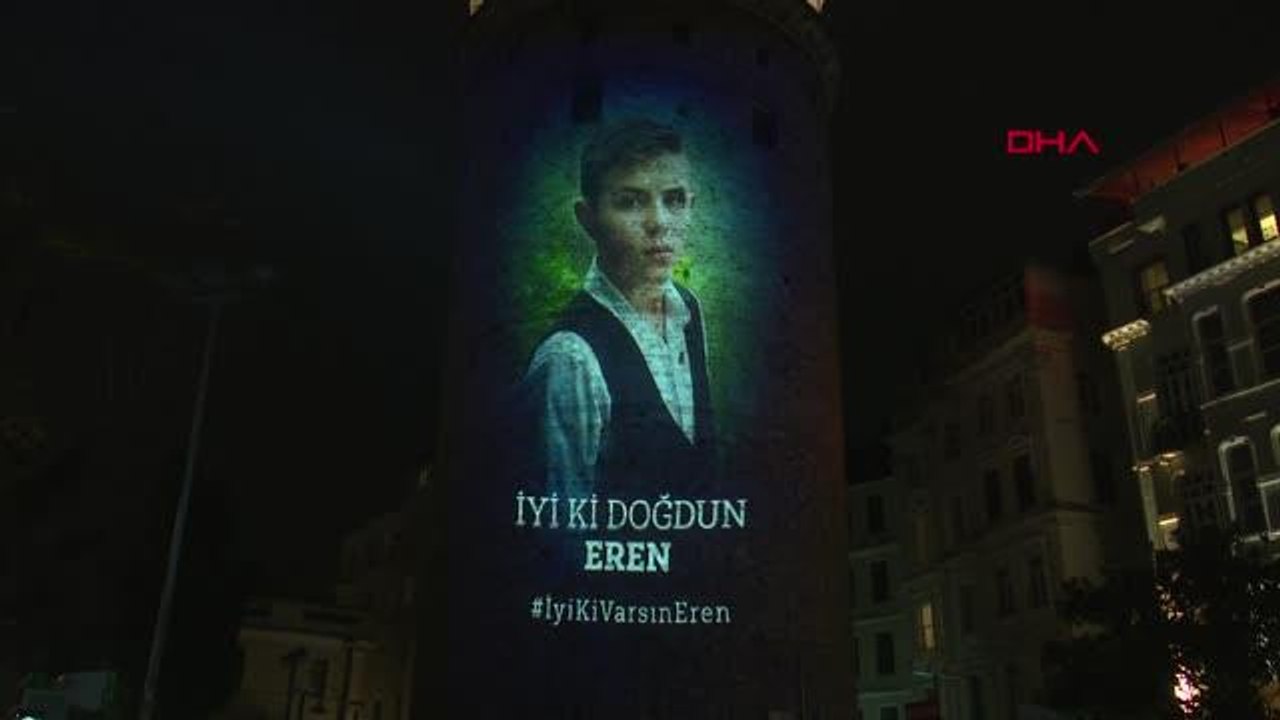 GALATA KULESİ'NDE ŞEHİT EREN BÜLBÜL'ÜN DOĞUM GÜNÜNE ÖZEL VİDEO GÖSTERİSİ YAPILDI