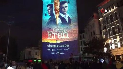 Şehit Eren Bülbül'ün doğum gününe özel hazırlanan video Galata Kulesi'ne yansıtıldı