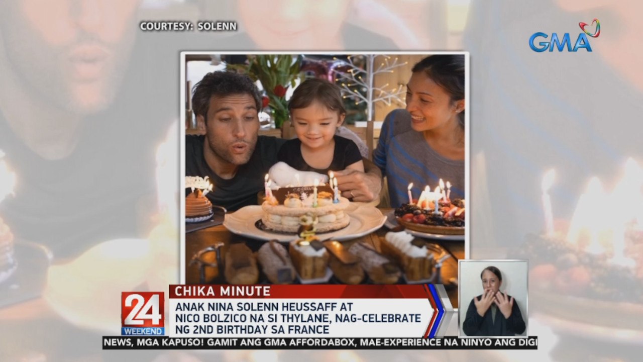 Anak nina Solenn Heussaff at Nico Bolzico na si Thylane, nag-celebrate ng 2nd birthday sa France | 24 Oras Weekend
