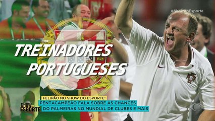 PALAVRA DE QUEM SABE! Luiz Felipe Scolari comentou sobre as chances de título do Palmeiras no Mundial de Clubes. O Pentacampeão encheu a bola do Abel Ferreira. #ShowdoEsporte