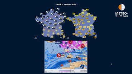 prévisions météo du dimanche 2 janvier 2022