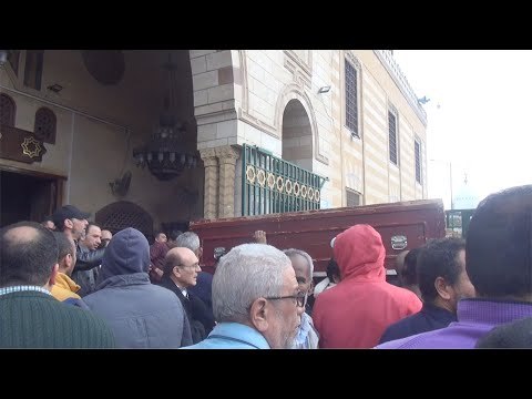 بحضور محمد صبحي تشييع جثمان الفنان حسن عفيفي من مسجد السيدة نفيسة