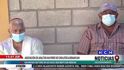 Asociación de adultos mayores denuncian que no les dan el descuento que les corresponde en Choluteca