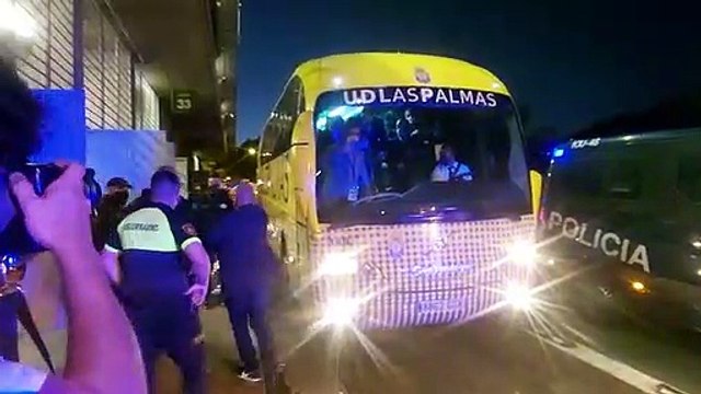 Llegada de la UD Las Palmas y salida del hotel del CD Tenerife