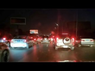 زحام أعلى محور 26 يوليو في اتجاه أكتوبر مع بداية حظر التجول