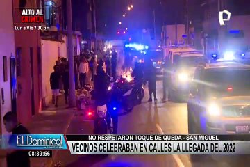 San Miguel: vecinos estaban celebrando Año Nuevo en las calles pese a toque de queda