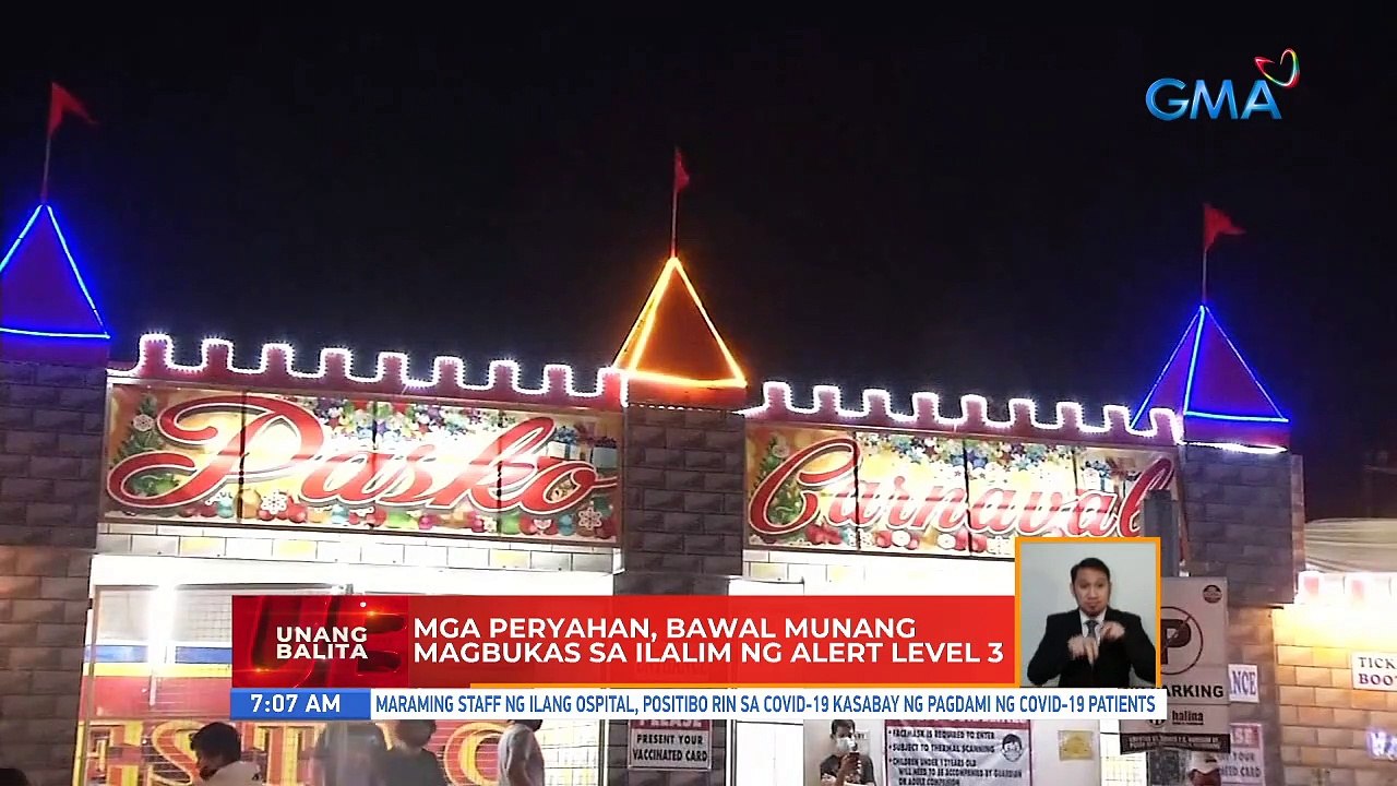 Mga peryahan, bawal munang magbukas sa ilalim ng alert level 3 | UB