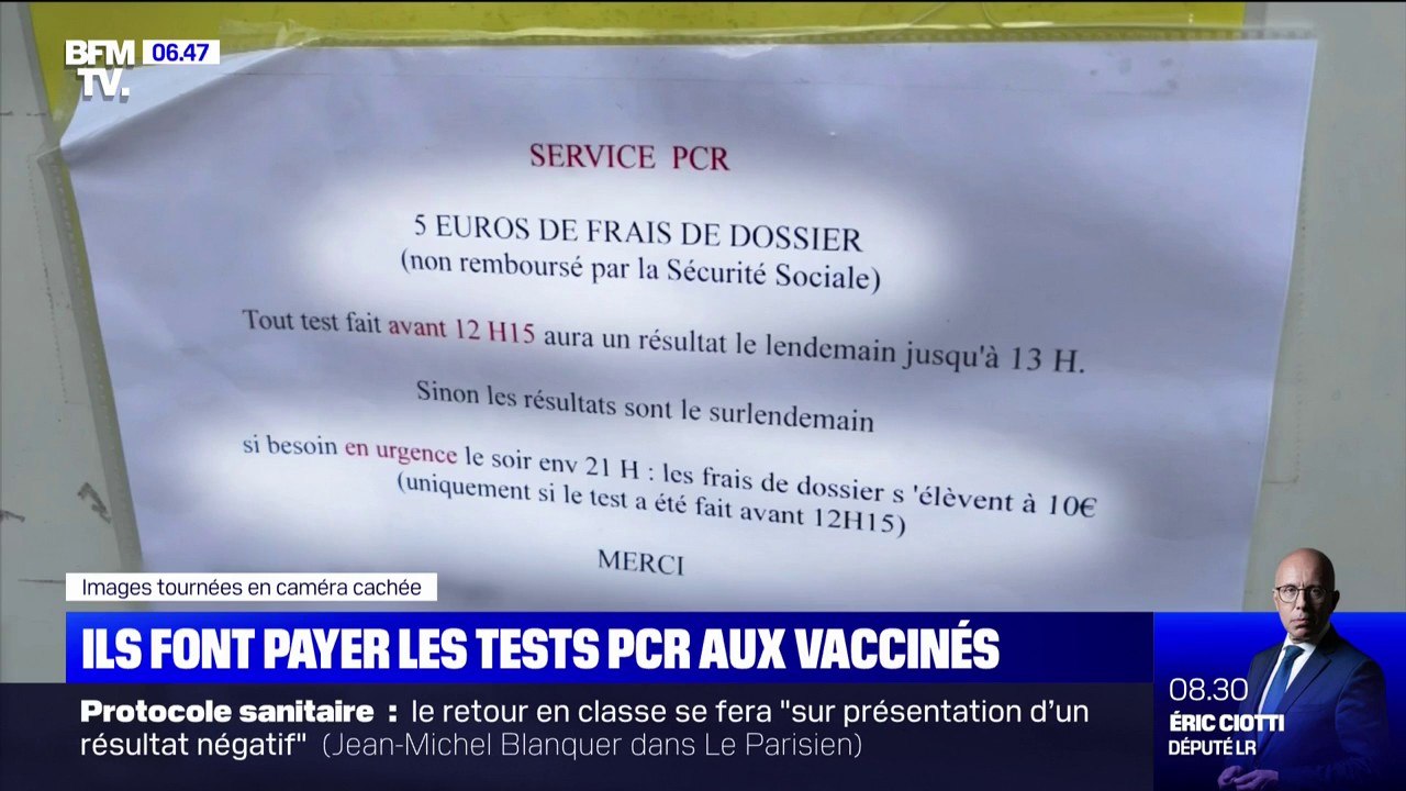 Des professionnels de santé facturent illégalement des tests PCR aux personnes vaccinées