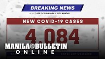 DOH reports 4,084 new cases, bringing the national total to 2,855,819, as of JANUARY 3, 2021