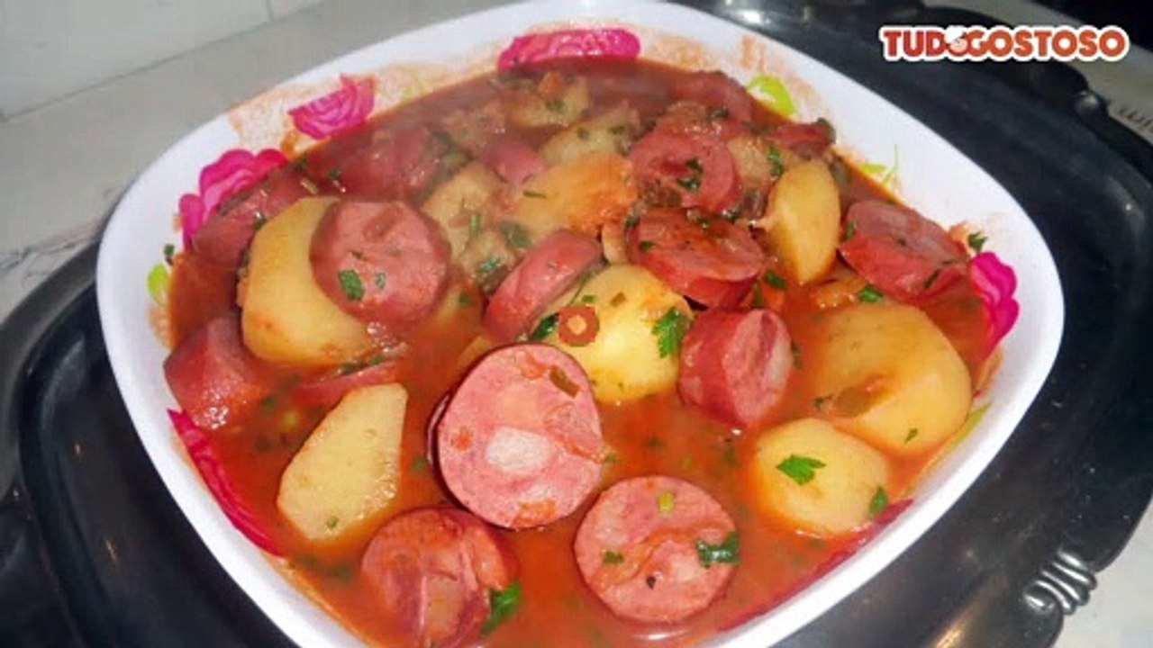 Linguiça calabresa com batata