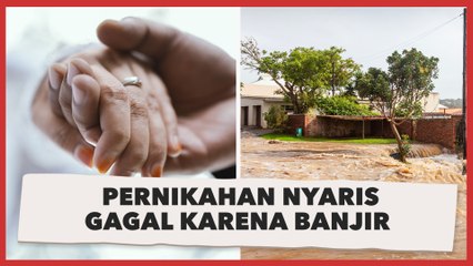 Kisah Pasangan Terhalang Banjir, Pernikahan Nyaris Gagal karena Tak Bisa ke Lokasi